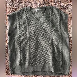 Madewell Sweater cable knit Vest XL